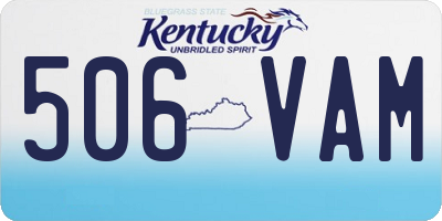 KY license plate 506VAM