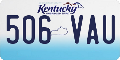 KY license plate 506VAU