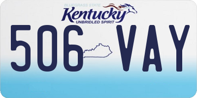 KY license plate 506VAY