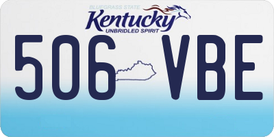 KY license plate 506VBE