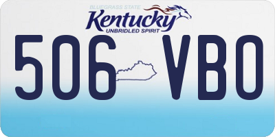 KY license plate 506VBO