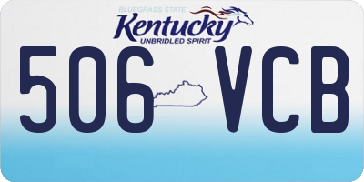 KY license plate 506VCB