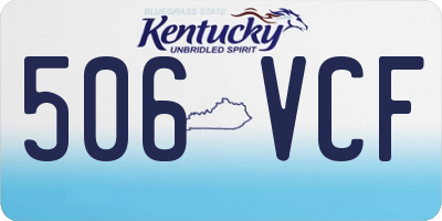 KY license plate 506VCF