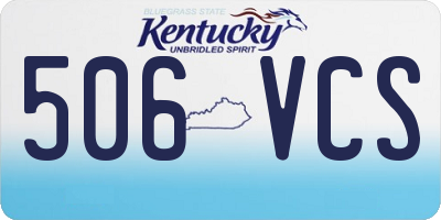 KY license plate 506VCS