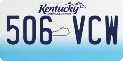 KY license plate 506VCW