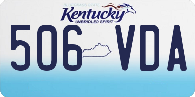 KY license plate 506VDA