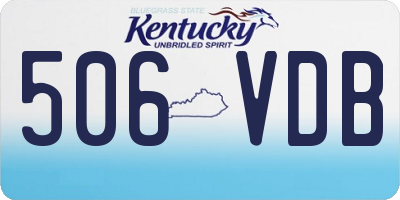 KY license plate 506VDB