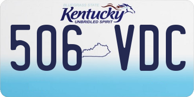 KY license plate 506VDC