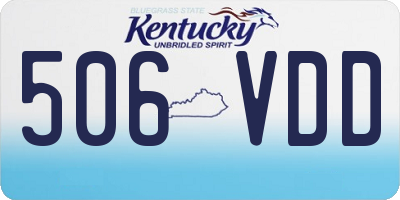KY license plate 506VDD