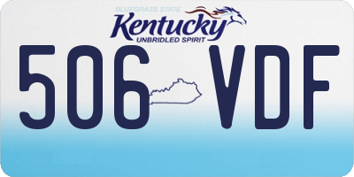 KY license plate 506VDF