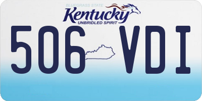 KY license plate 506VDI