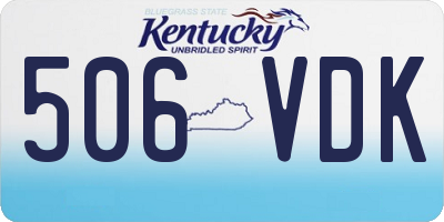 KY license plate 506VDK