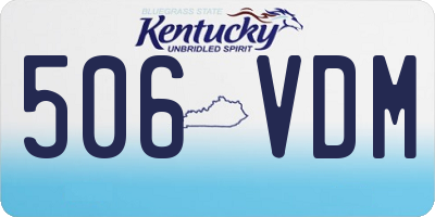 KY license plate 506VDM