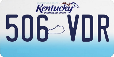KY license plate 506VDR