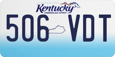 KY license plate 506VDT
