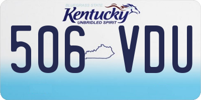 KY license plate 506VDU