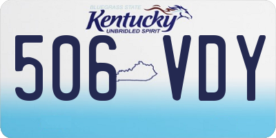 KY license plate 506VDY