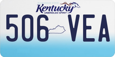 KY license plate 506VEA