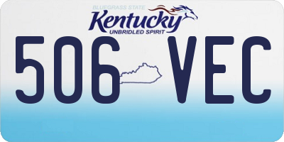 KY license plate 506VEC