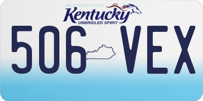 KY license plate 506VEX
