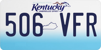 KY license plate 506VFR