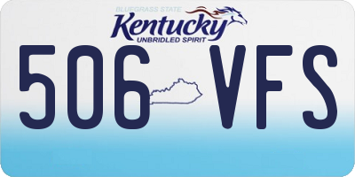 KY license plate 506VFS