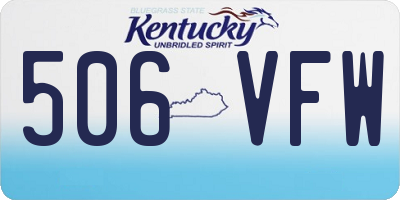 KY license plate 506VFW