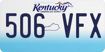 KY license plate 506VFX