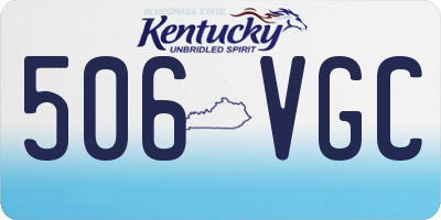 KY license plate 506VGC