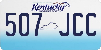 KY license plate 507JCC