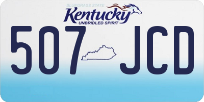 KY license plate 507JCD