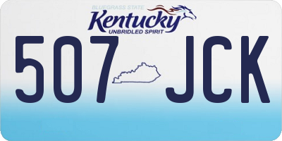 KY license plate 507JCK