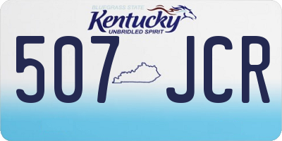 KY license plate 507JCR