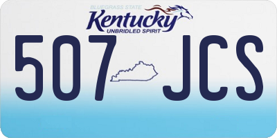 KY license plate 507JCS