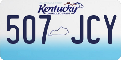 KY license plate 507JCY