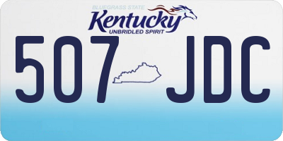 KY license plate 507JDC
