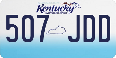 KY license plate 507JDD