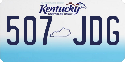 KY license plate 507JDG