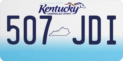 KY license plate 507JDI