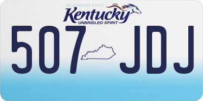 KY license plate 507JDJ