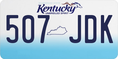 KY license plate 507JDK
