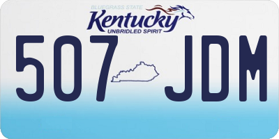 KY license plate 507JDM