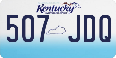 KY license plate 507JDQ