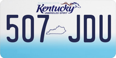 KY license plate 507JDU