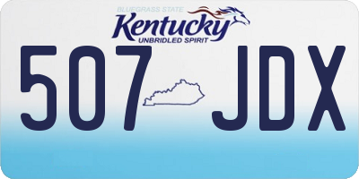 KY license plate 507JDX
