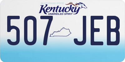 KY license plate 507JEB