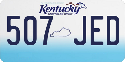 KY license plate 507JED
