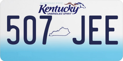 KY license plate 507JEE