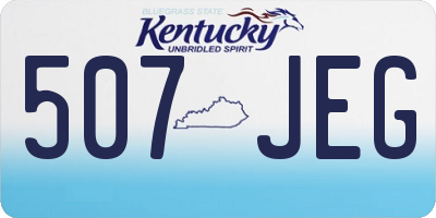 KY license plate 507JEG