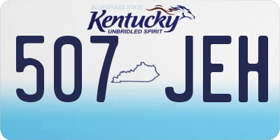 KY license plate 507JEH